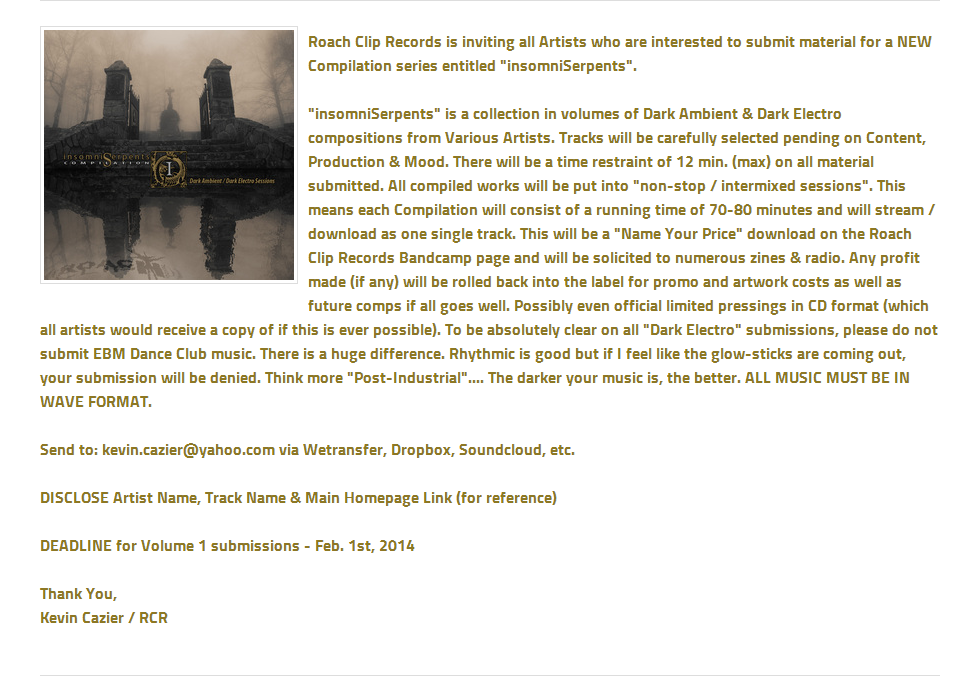 The website post about the compilation.